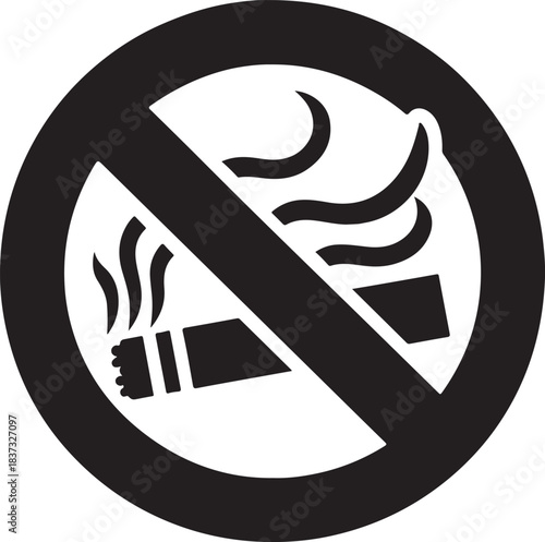 No Smoking Sign Vector Icon Prohibition Symbol
