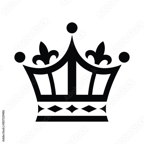 Royal crown symbol on white background