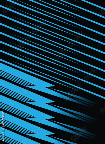 Abstract Blue and Black Diagonal Lines Pattern.