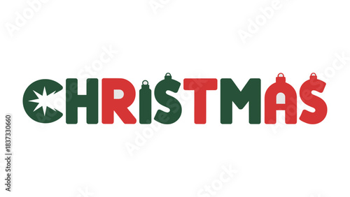 Christmas Festivity: Festive text celebrating Christmas with decorative elements, exuding joy and anticipation for the holiday season. 