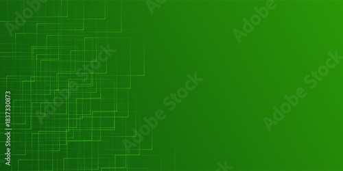 Abstract rectangle green sporty background template with shiny lines and lights. Green background with smooth pattern design. Natural color with digital concept. technology vector. eps10