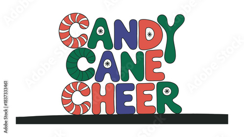 Candy Cane Cheer: A delightful depiction of Candy Cane Cheer, this image exudes festive vibes with vibrant colors, embodying the spirit of holiday cheer and sweet treats.