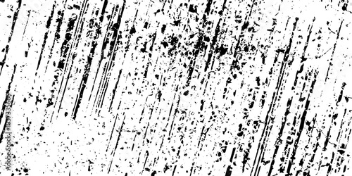 Abstract texture grunge made of diagonal streaks and distressed lines, black ink on a white background. grunge scratch patterns, chaotic linear noise. dirty monochrome pattern of the old worn surface.