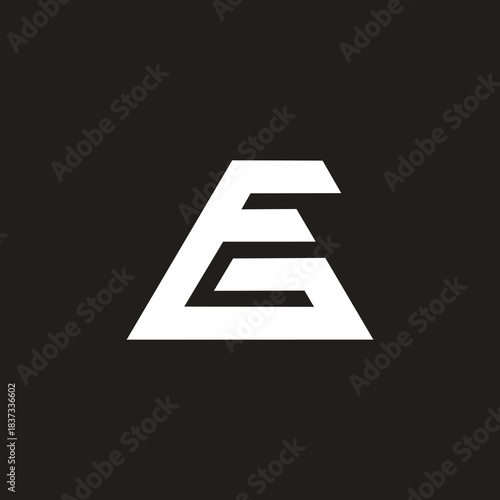 Minimal letter GF or FG logo design vector monogram.