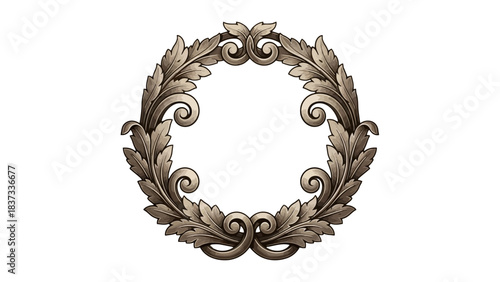 Antique gold and silver picture frame border design object