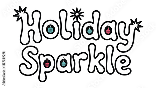 Holiday Sparkle: Festive text art that captures the essence of holiday cheer and joyful celebrations, perfect for spreading warmth and delight.