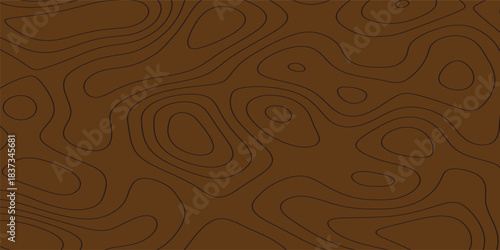 Topographic map like abstract backdrop. Fractal lines, organic pattern print, Seamless earth line, Wavy lines shaped like the contours of the land, geographic grid map, mountain, area, wood texture.