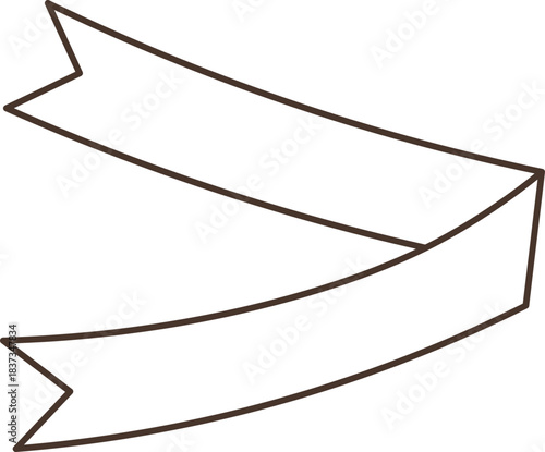 Illustration of decoration ribbon vector shape