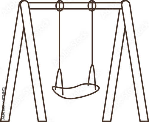 Illustration of Swings on a Swing Set