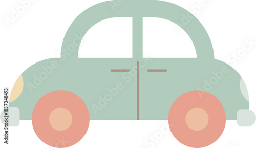 Simple Illustration of a Car vector shape