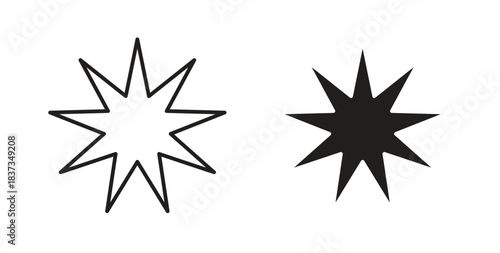 Bahai icons designs can be used for mobile, ui, websites