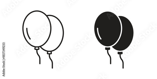 Balloons icons designs can be used for mobile, ui, websites