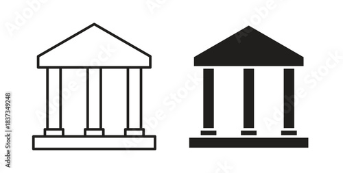 Bank icons designs can be used for mobile, ui, websites