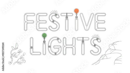 Festive Lights: A vibrant and modern design for festive lights, perfect for celebratory events and cheerful occasions. 