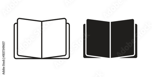 Book open icons designs can be used for mobile, ui, websites