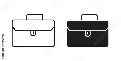 Briefcase icons designs can be used for mobile, ui, websites