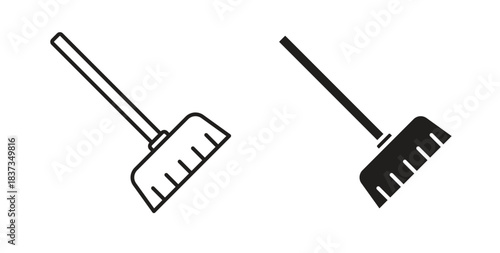Broom icons designs can be used for mobile, ui, websites
