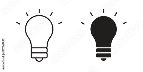Bulb icons designs can be used for mobile, ui, websites