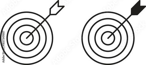 Bullseye icons designs can be used for mobile, ui, websites