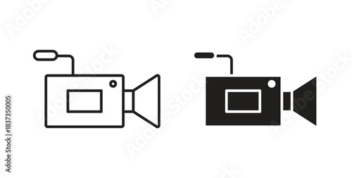 Camcorder icons designs can be used for mobile, ui, websites