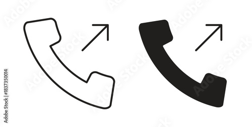 Call outgoing icons designs can be used for mobile, ui, websites