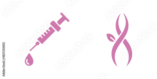 Beauty salon iconography. A lively vector illustration that encompasses skincare and wellness, with glyph symbols for spa treatments, hair styling.