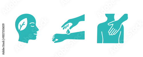 Beauty salon graphic. A colorful vector depiction of skincare and wellness