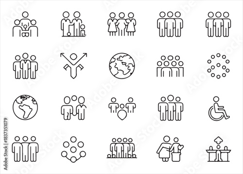 Social media interface icons for online interaction and engagement applications