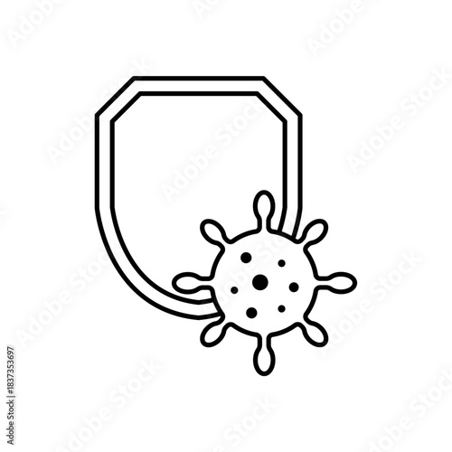 Icon a antiviral, isolated against a clean background.