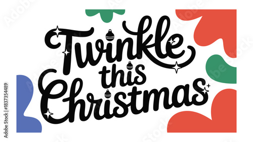 Twinkle this Christmas: Capturing the festive essence, this image radiates holiday cheer, ideal for spreading joy during the Christmas season.