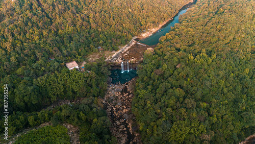 aerial view of a farm