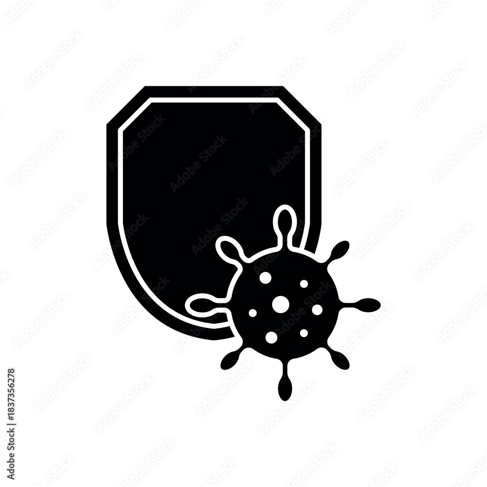 Fototapeta premium Icon a antiviral, isolated against a clean background.