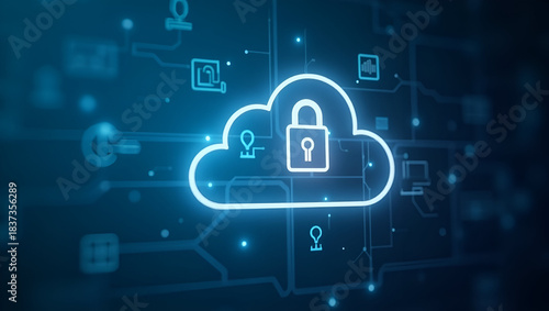 Robust cloud security solutions ensure enterprise level protection with multi factor authentication advanced encryption standards and proactive threat management for digital resilience. in  Photo Stoc