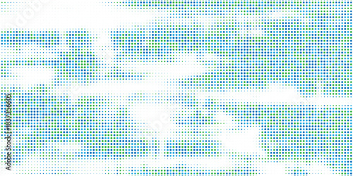 blue and green dots over white background. circles halftone design. template pattern for web pages.