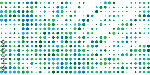 blue and green dots over white background. circles halftone design. template pattern for web pages.
