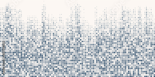 Dissolved filled square dotted vector background or icon with disintegration effect.