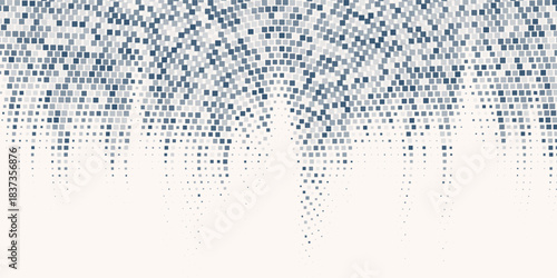 Dissolved filled square dotted vector background or icon with disintegration effect.