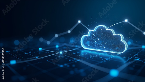 Implementing Cloud Data Processing Solutions for Streamlined Analytics Workflows in Digital Enterprises - Photo Stock Concept with Empty Space on Left