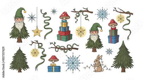 Whimsical Holiday Ornament Collection: A delightful collection of festive ornaments and charming characters to enhance your holiday decor and spread cheer.