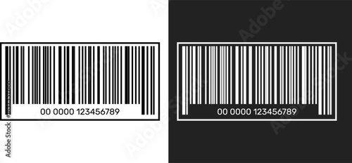bar code made of black color, Fake barcode vector icon, fake barcode number, black barcode icon on transparent background	
