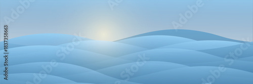 Layered waves of blue or white ocean with various gradient effects. Ideal for beach design templates. Vector water art background.