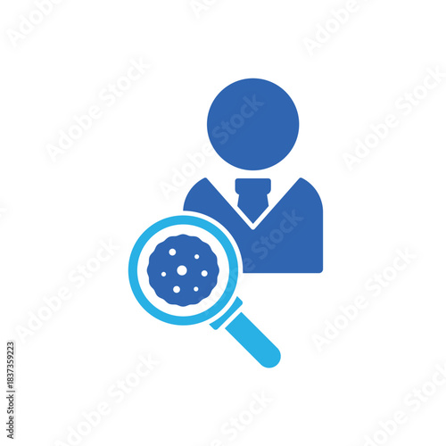 Icon a microbiologist, isolated against a clean background.