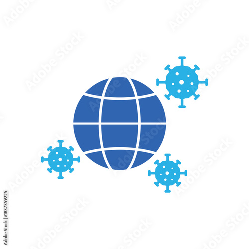 Icon a pandemic, isolated against a clean background.