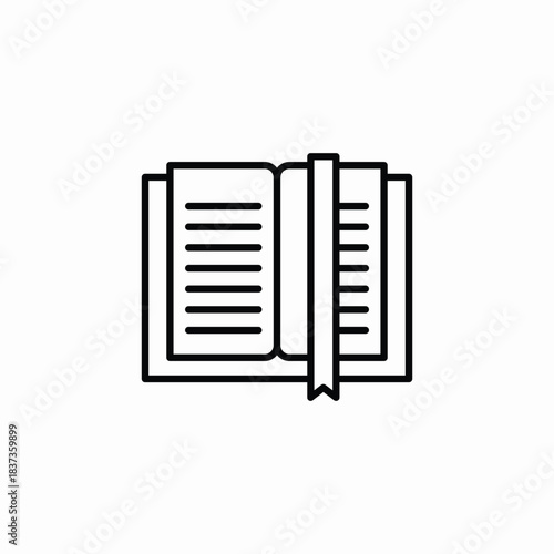 book bookmark icon sign vector