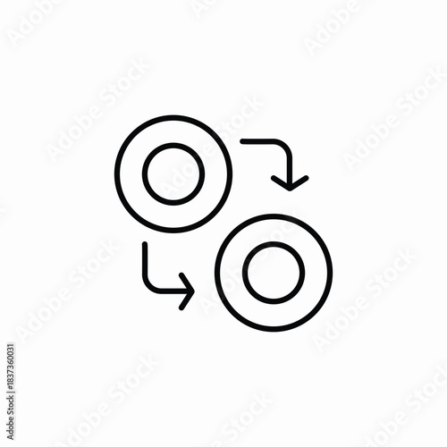 coin exchange icon sign vector