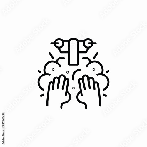 hand Dry icon sign vector