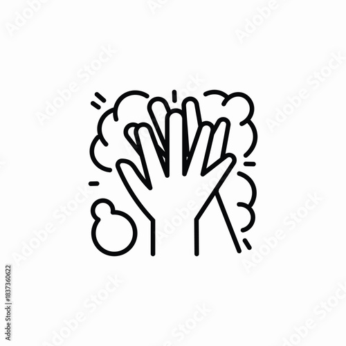 hand wash icon sign vector