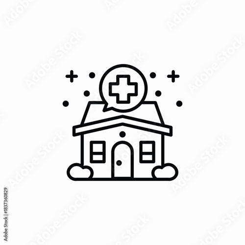 house clean protected hygiene icon sign vector