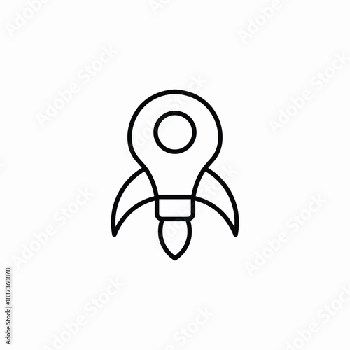 idea launch icon sign vector