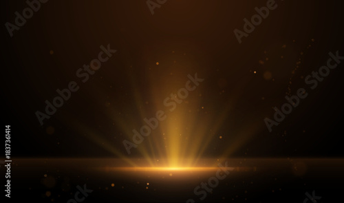 Prestige empty award space of glowing golden bokeh light. Elegant, ceremonial border for high achievement and honor, perfect for corporate recognition graphics, certificates, and award presentations